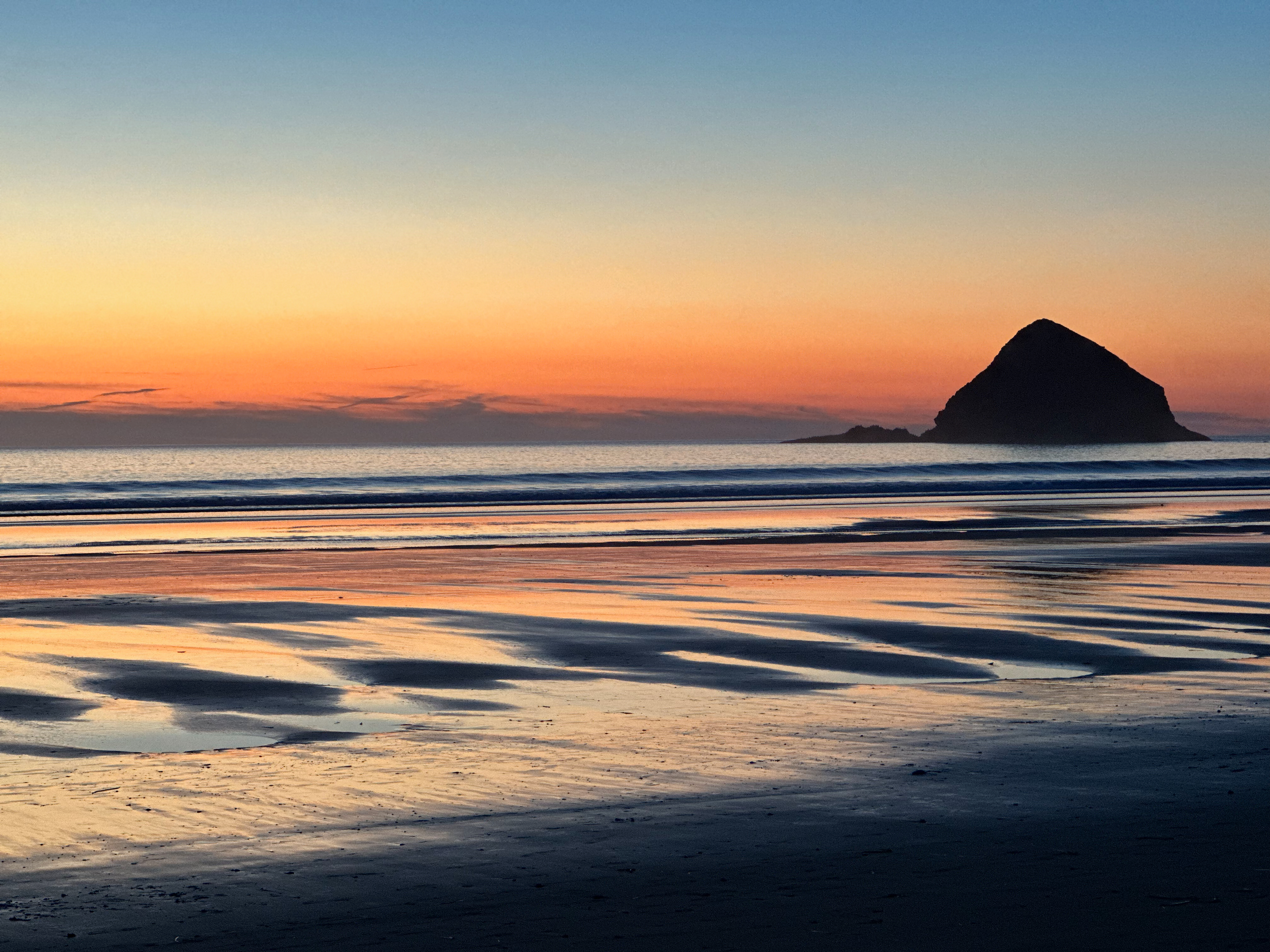 Oregon coast at sunset